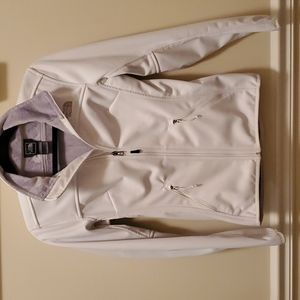 Ladies North face jacket NWOT, white with soft fur gray inside,  XS